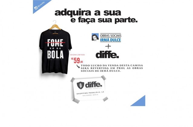 Campanha une moda, paixão e futebol em prol das Obras Irmã Dulce Campanha une moda, paixão e futebol em prol das Obras Irmã Dulce